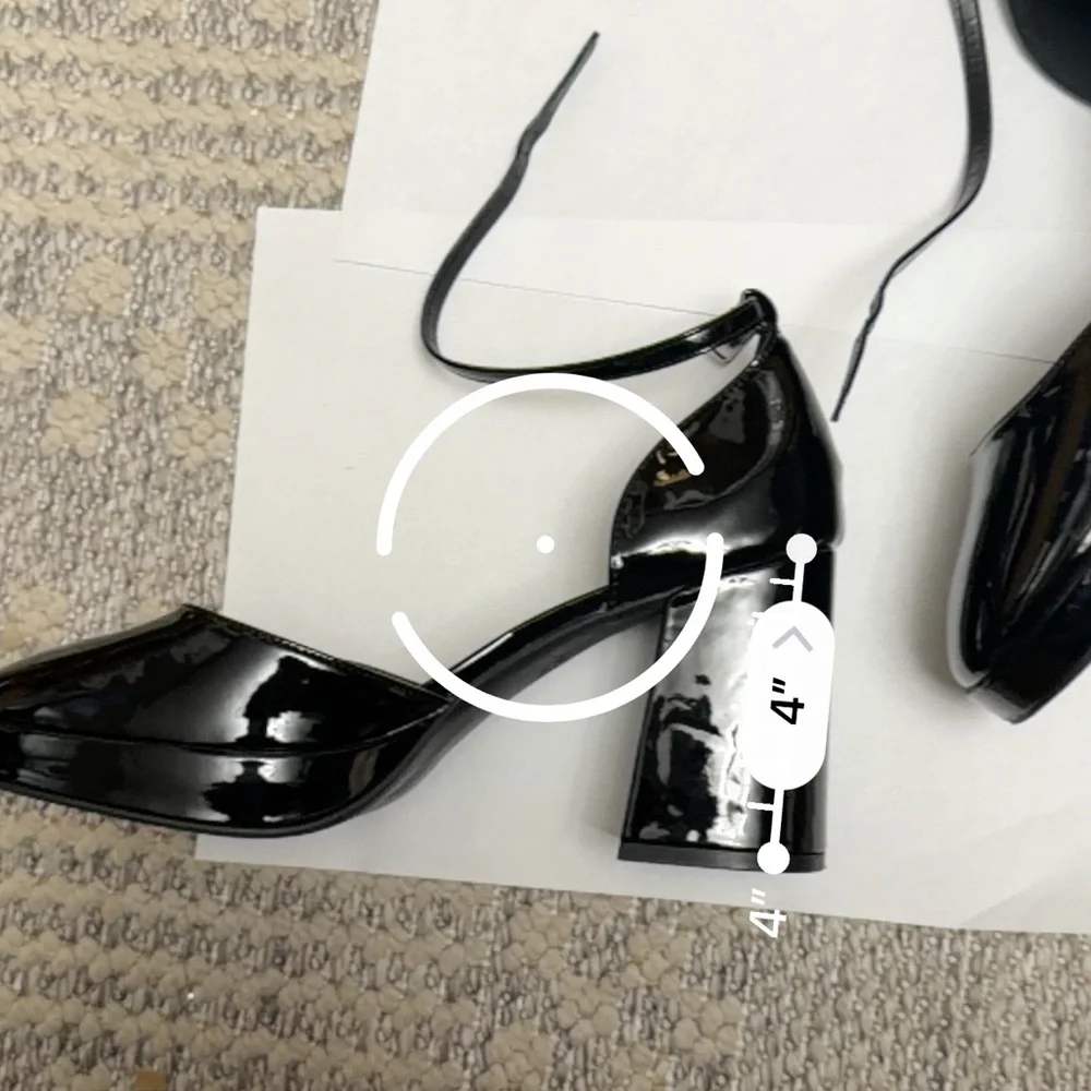 SO Black Glossy Platform Mary Jane Heels - Picture 6 of 6